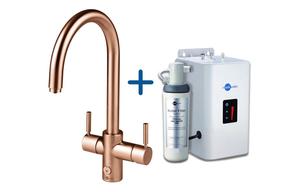 InSinkErator 4N1 J Shape Tap  Neo Tank & Filter Pack - Brushed Copper